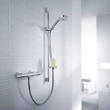 HANSGROHE CROMA 100 MULTI sprchový set s termostatickou batériou, ručná sprcha s 3 prúdmi, tyč, hadica, chróm 27085000 Obrázek - fotka