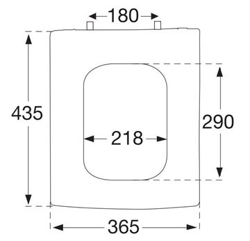 VILLEROY & BOCH MEMENTO WC sedadlo, SoftClosing, alpská biela 9M17S1R1 Technický nákres