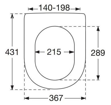 VILLEROY & BOCH SENTIQUE WC sedadlo, SoftClosing, alpská biela 98M8S101 Technický nákres