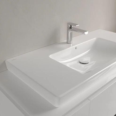 VILLEROY & BOCH SUBWAY 2.0 umývadlo 100 cm, s otvorom pre batériu a prepadom, brúsené 71751G01 Obrázek - fotka