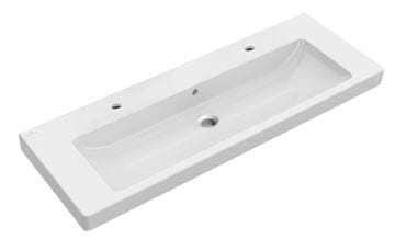 VILLEROY & BOCH SUBWAY 2.0 umývadlo 130 cm, s 2 otvormi pre batérie a prepadom