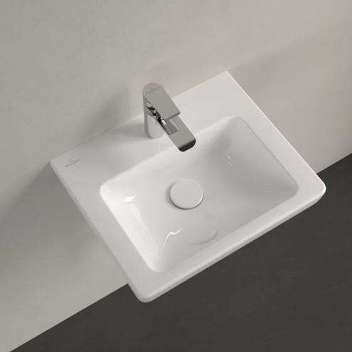 VILLEROY & BOCH SUBWAY 2.0 umývadlo 45 cm, s otvorom pre batériu a prepadom, CeramicPlus 731545R1 Obrázek - fotka