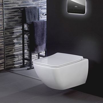 VILLEROY & BOCH VENTICELLO WC sedadlo Slim Line, SoftClosing, alpská biela 9M80S101 Obrázek - fotka