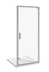 JIKA NION sprchové dvere 90x195 cm, pivotové, lesklý hliník/sklo číre