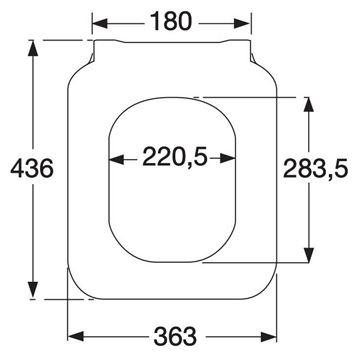 VILLEROY & BOCH VERITY LINE WC sedadlo Slim, SoftClosing, alpská biela 8M20S101 Technický nákres