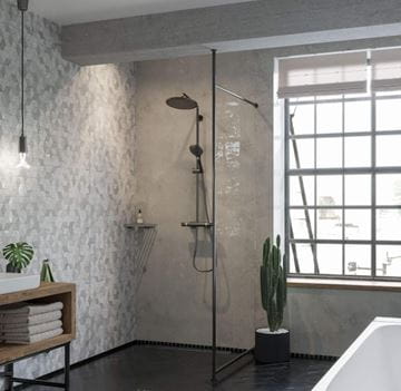 HANSGROHE CROMA SELECT S SHOWERPIPE 280 sprchový set s termostatickou batériou, horná sprcha, ručná sprcha s 3 prúdmi, tyč, hadica, EcoSmart, kartáčovaný čierny chróm 26891340 Obrázek - fotka