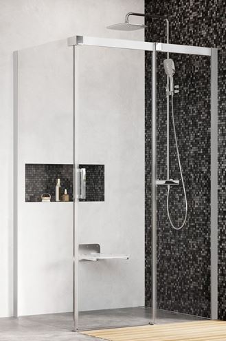 RAVAK MATRIX MSDPS 120/80 P sprchovací kút 120x80 cm, vstup spredu, posuvné dvere, pravý, satin/sklo transparent 0WPG4U00Z1 Obrázek - Hlavní obrázek