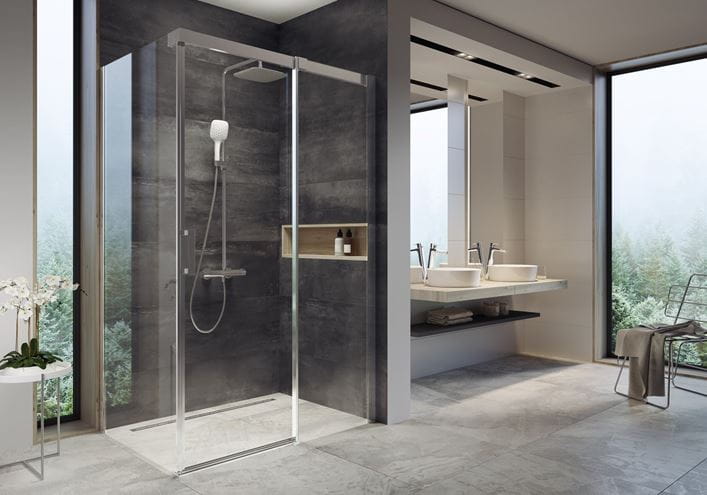 RAVAK MATRIX MSDPS 120/90 P sprchovací kút 120x90 cm, vstup spredu, posuvné dvere, pravý, lesk/sklo transparent 0WPG7C00Z1 Obrázek - fotka