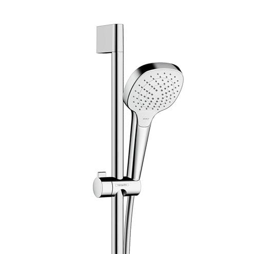 HANSGROHE CROMA SELECT E VARIO sprchový set s termostatickou batériou, ručná sprcha s 3 prúdmi, tyč, hadica, biela/chróm 27082400 Obrázek - fotka