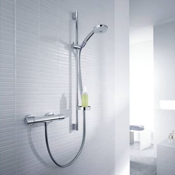HANSGROHE CROMA 100 MULTI sprchový set s termostickou batériou, ručná sprcha s 3 prúdmi, tyč, hadica, chróm 27086000 Obrázek - fotka