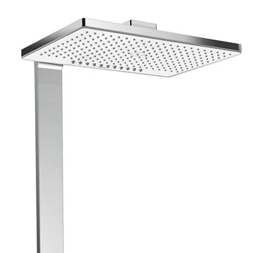 HANSGROHE RAINMAKER SELECT SHOWERPIPE 460 sprchový set s termostatickou batériou, horná sprcha, ručná sprcha s 2 prúdmi, tyč, hadica, držiak, biela/chróm 27109400 Obrázek - fotka