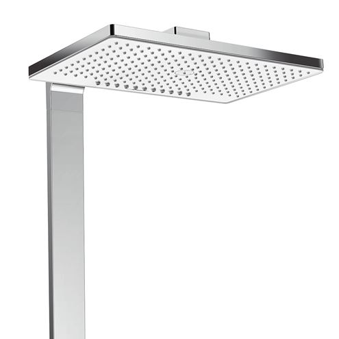HANSGROHE RAINMAKER SELECT SHOWERPIPE 460 sprchový set s termostatickou batériou, horná sprcha, ručná sprcha s 2 prúdmi, tyč, hadica, držiak, biela/chróm 27109400 Obrázek - fotka