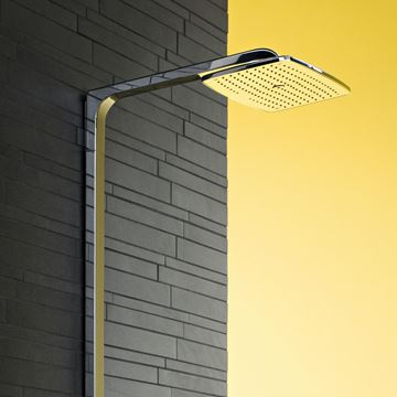 HANSGROHE RAINDANCE E360 SHOWEPIPE 360 sprchový set s termostatickou batériou, horná sprcha, ručná sprcha s 3 prúdmi, tyč, hadica, držiak, chróm 27112000 Obrázek - fotka