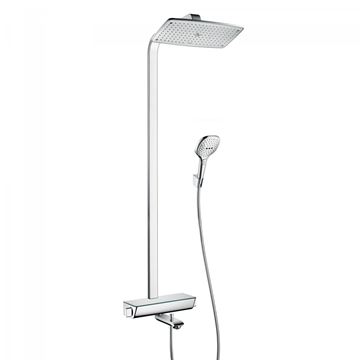 HANSGROHE RAINDANCE E SHOWERPIPE 360 vaňová termostatická batéria, s hornou a ručnou sprchou s 3 prúdmi, chróm
