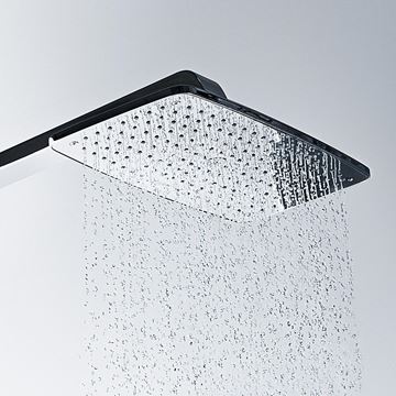HANSGROHE RAINDANCE E SHOWERPIPE 360 vaňová termostatická batéria, s hlavovou a ručnou sprchou, biela/chróm 27113400 Obrázek - fotka