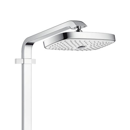 HANSGROHE RAINDANCE SELECT E SHOWERPIPE 300 sprchový set s termostatickou batériou, horná sprcha, ručná sprcha s 3 prúdmi, tyč, hadica, držiak, biela/chróm 27126400 Obrázek - fotka