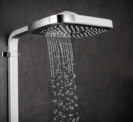 HANSGROHE RAINDANCE SELECT E SHOWEPIPE 300 sprchový set s termostatickou batériou, horná sprcha, ručná sprcha s 3 prúdmi, tyč, hadica, držiak, chróm 27127000 Obrázek - fotka