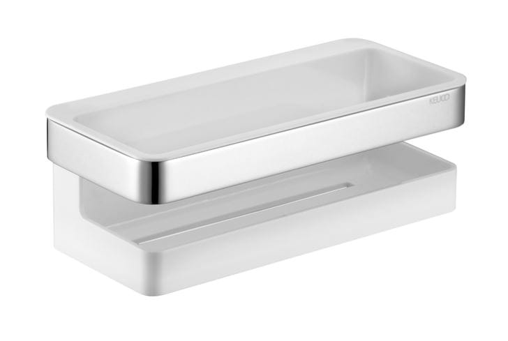 KEUCO MOLL polica 240 mm, nástenná, biela/chróm 12758010000 Obrázek - Hlavní obrázek