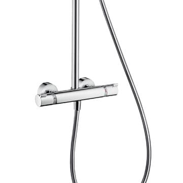 HANSGROHE RAINDANCE SELECT S SHOWEPIPE 240 sprchový set s termostatickou batériou, horná sprcha, ručná sprcha s 3 prúdmi, tyč, hadica, chróm 27129000 Obrázek - fotka
