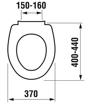 JIKA ZETA WC sedadlo H8932740000001 Technický nákres