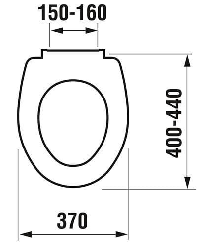 JIKA ZETA WC sedadlo H8932740000001 Technický nákres