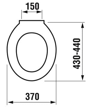 JIKA DINO WC sedadlo, biela H8933703000001 Technický nákres