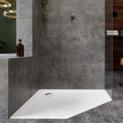 KALDEWEI CORNEZZA 671-1 sprchová vanička 90x90 cm, smaltovaná oceľ, bez nosiča, Perl Effekt, Antislip 459130003001 Obrázek - fotka