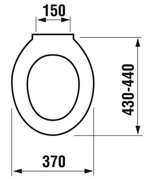 JIKA DINO WC sedadlo, biela H8933703000631 Technický nákres