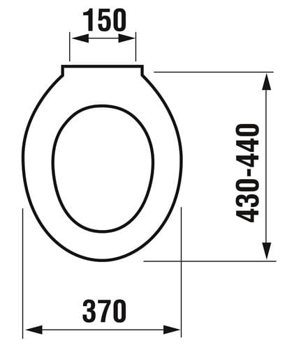 JIKA DINO WC sedadlo, biela H8933703000631 Technický nákres