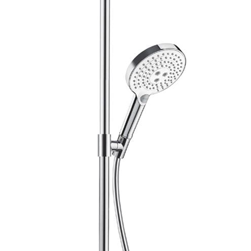 HANSGROHE RAINDANCE SELECT S SHOWEPIPE 240 sprchový set s termostatickou batériou, horná sprcha, ručná sprcha s 3 prúdmi, tyč, hadica, biela/chróm 27129400 Obrázek - fotka