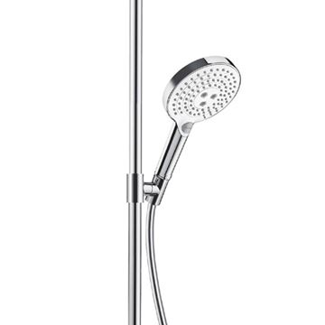 HANSGROHE RAINDANCE SELECT S SHOWEPIPE 240 sprchový set s termostatickou batériou, horná sprcha, ručná sprcha s 3 prúdmi, tyč, hadica, biela/chróm 27129400 Obrázek - fotka