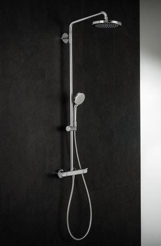 HANSGROHE CROMA SHOWERPIPE 220 sprchový set s termostatickou batériou, horná sprcha, ručná sprcha so 4 prúdmi, tyč, hadica, chróm 27185000 Obrázek - fotka