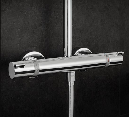 HANSGROHE CROMA SHOWERPIPE 220 sprchový set s termostatickou batériou, horná sprcha, ručná sprcha so 4 prúdmi, tyč, hadica, chróm 27185000 Obrázek - fotka