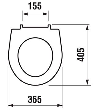 JIKA LYRA PLUS WC sedadlo, SlowClose H8933813000001 Technický nákres