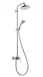 HANSGROHE CROMA SHOWERPIPE 220 sprchový set s batériou, horná sprcha, ručná sprcha so 4 prúdmi, chróm