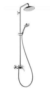HANSGROHE CROMA SHOWERPIPE 220 sprchový set s batériou, horná sprcha, ručná sprcha so 4 prúdmi, chróm