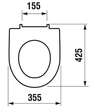 JIKA LYRA PLUS WC sedadlo H8933843000631 Technický nákres