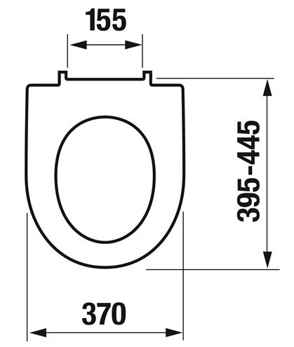 JIKA LYRA PLUS WC sedadlo, SlowClose, biela H8903850000631 Technický nákres