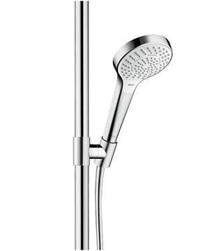 HANSGROHE CROMA SELECT S SEMIPIPE PIPE MULTI sprchový set s termostatickou batériou, ručná sprcha s 3 prúdmi, tyč, hadica, biela/chróm 27247400 Obrázek - fotka