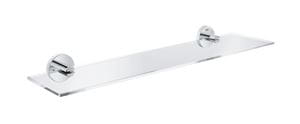 GROHE ESSENTIALS polica 530 mm, nástenná, sklo, chróm
