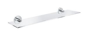 GROHE ESSENTIALS polica 530 mm, nástenná, sklo, chróm
