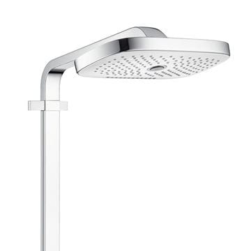 HANSGROHE RAINDANCE SELECT E SHOWERPIPE 300 sprchový set, horná sprcha, ručná sprcha s 3 prúdmi, tyč, hadica, EcoSmart, biela/chróm 27283400 Obrázek - fotka