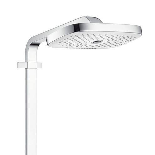 HANSGROHE RAINDANCE SELECT E SHOWERPIPE 300 sprchový set, horná sprcha, ručná sprcha s 3 prúdmi, tyč, hadica, EcoSmart, biela/chróm 27283400 Obrázek - fotka