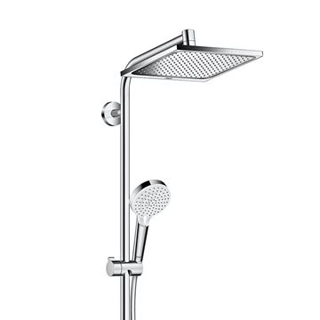 HANSGROHE CROMETTA E SHOWERPIPE 240 sprchový set s batériou, horná sprcha, ručná sprcha s 2 prúdmi, tyč, hadica, chróm 27284000 Obrázek - fotka