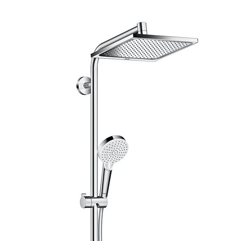 HANSGROHE CROMETTA E SHOWERPIPE 240 sprchový set s batériou, horná sprcha, ručná sprcha s 2 prúdmi, tyč, hadica, chróm 27284000 Obrázek - fotka