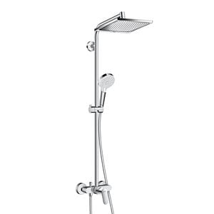 HANSGROHE CROMETTA E SHOWERPIPE 240 sprchový set s batériou, horná sprcha, ručná sprcha s 2 prúdmi, tyč, hadica, chróm