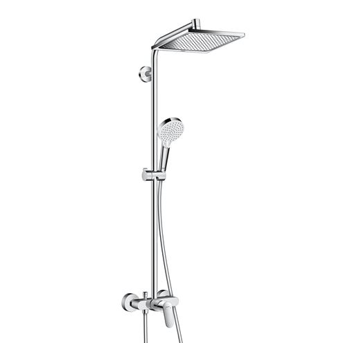 HANSGROHE CROMETTA E SHOWERPIPE 240 sprchový set s batériou, horná sprcha, ručná sprcha s 2 prúdmi, tyč, hadica, chróm 27284000 Obrázek - Hlavní obrázek
