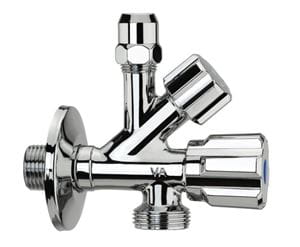 RAF kombinovaný rohový ventil 1/2"x3/8"x3/4", chróm