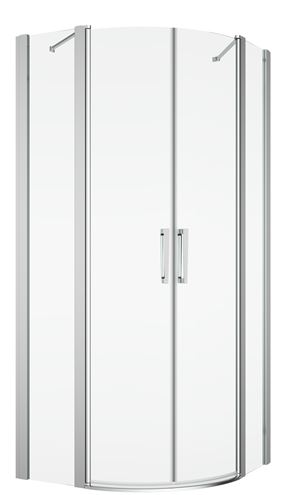 RONAL DIVERA D22ERB sprchový kút 90x90 cm, R550, krídlové dvere, aluchróm/číre sklo D22ERB 55 090 50 07 Obrázek - Hlavní obrázek