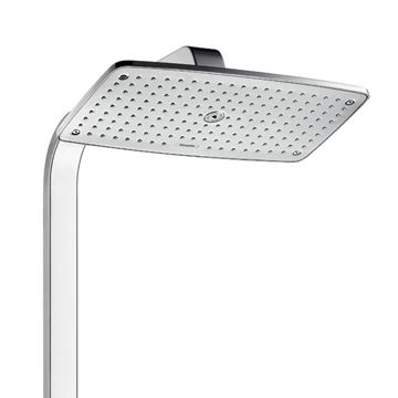 HANSGROHE RAINDANCE E SHOWERPIPE 360 sprchový set s termostatickou batériou, horná sprcha, ručná sprcha s 3 prúdmi, tyč, hadica, EcoSmart, chróm 27286000 Obrázek - fotka
